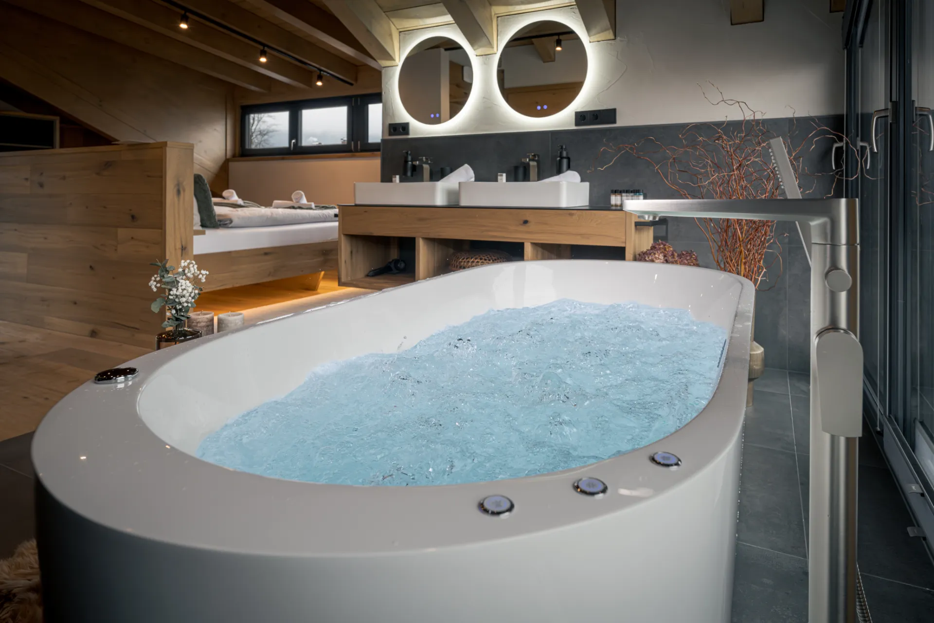 Badezimmer, Sauna, Whirlpool
